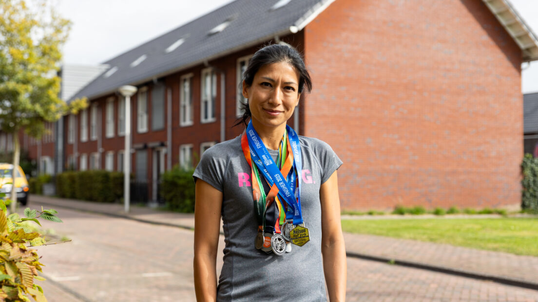 Hardlopen.nl Faye bewaart al haar startnummers