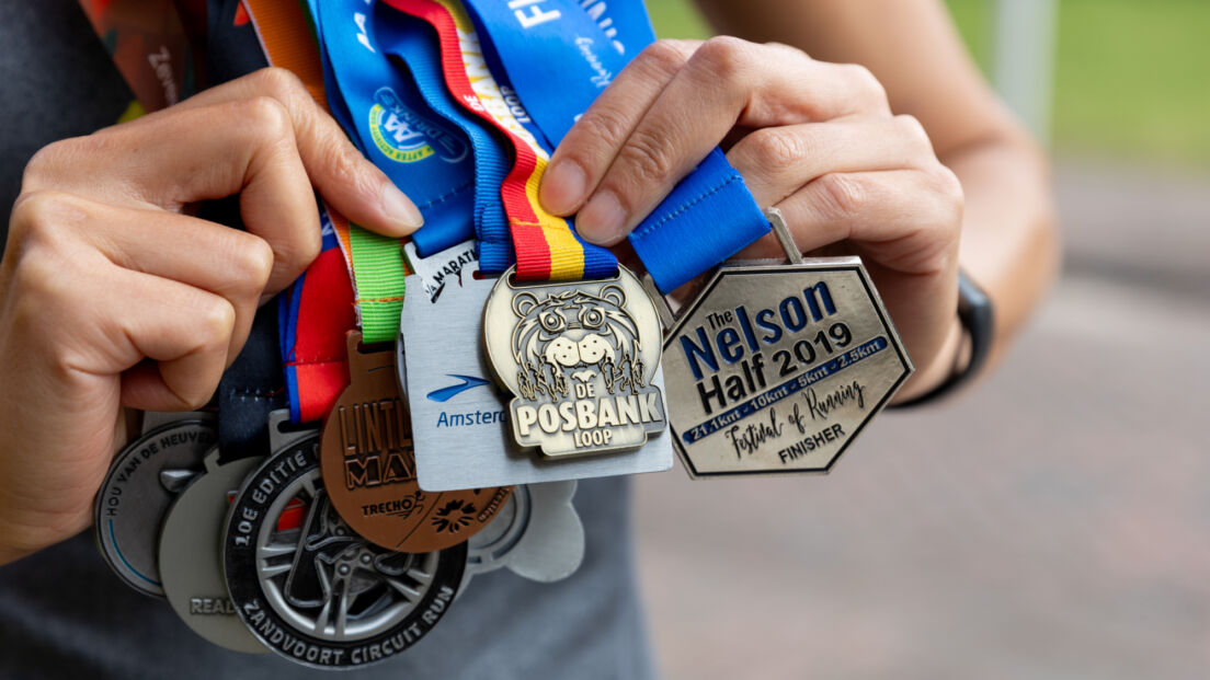 Hardlopen.nl Faye bewaart al haar startnummers