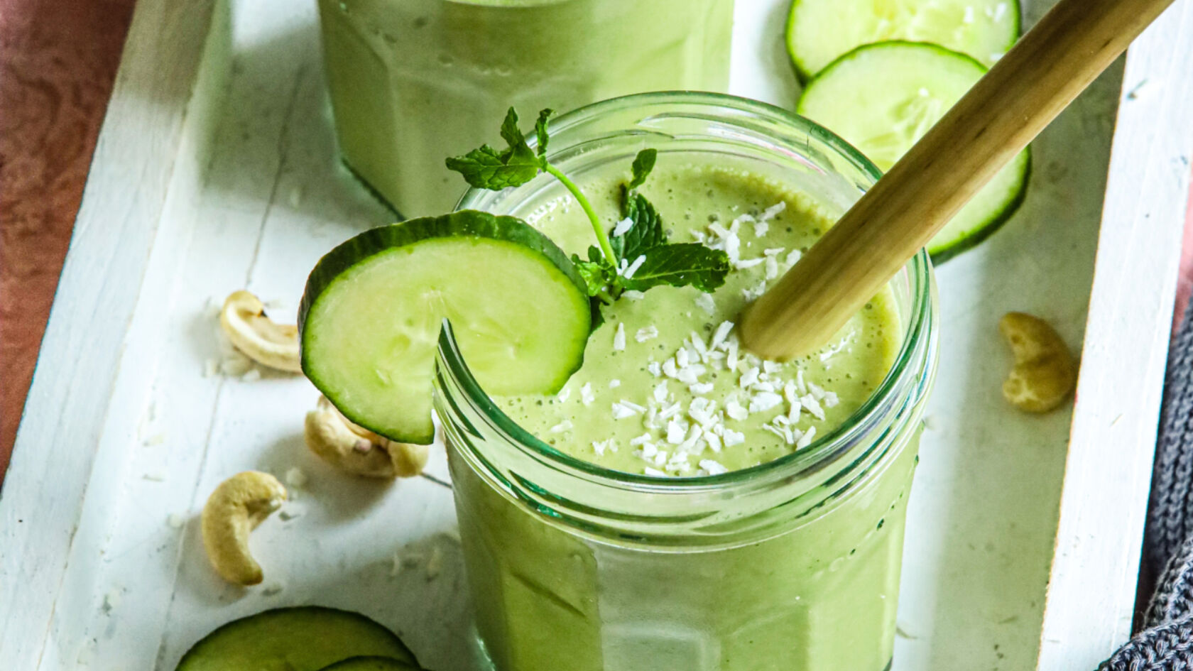 Verfrissende groene smoothie