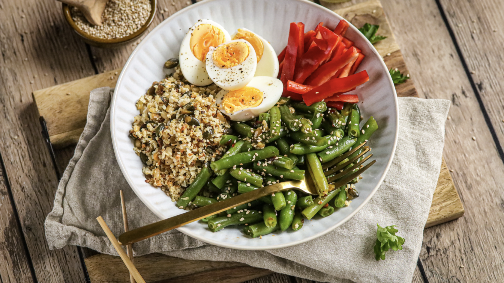 Recept: Bloemkoolrijst met boontjes