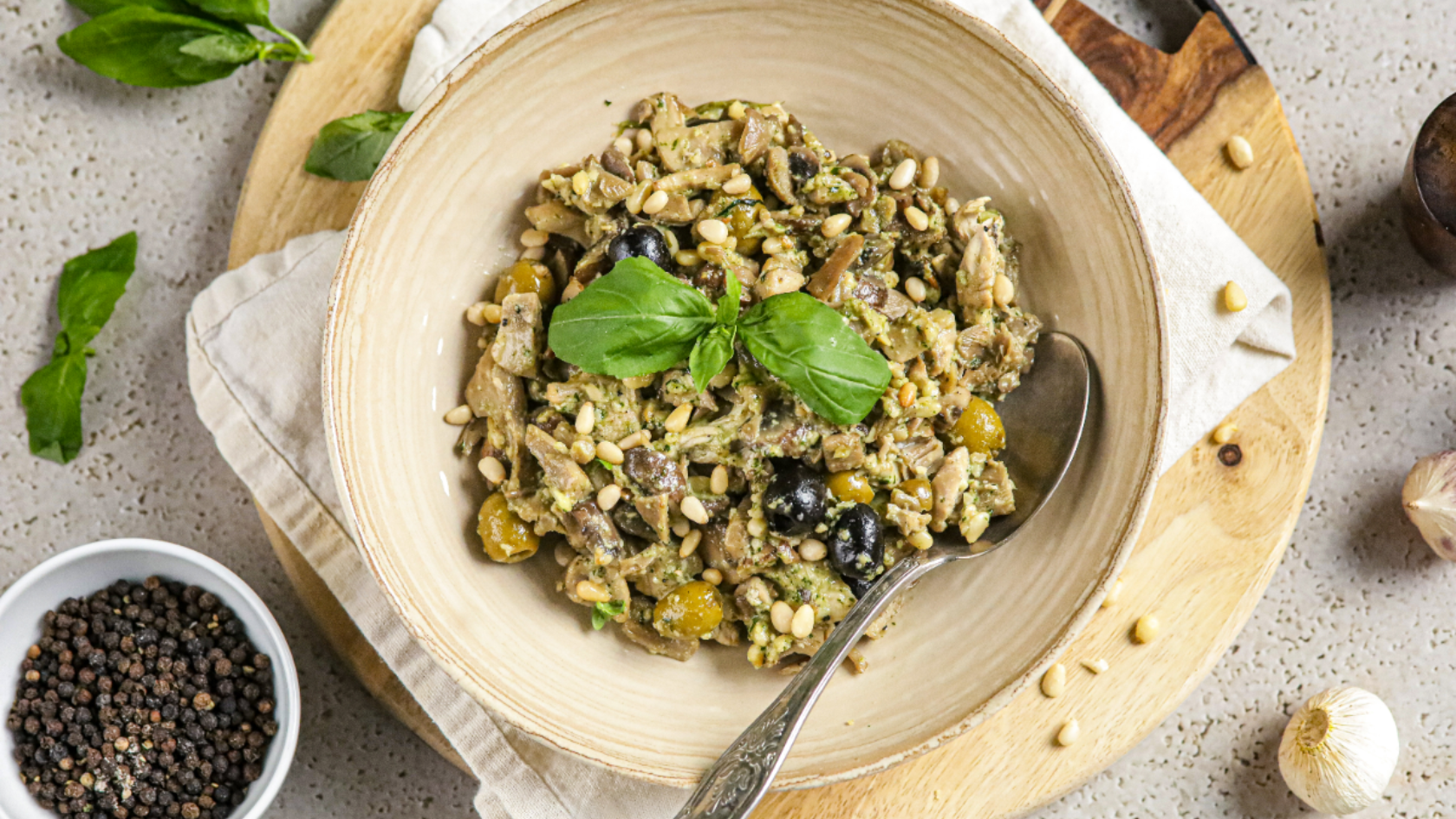 Recept: kalkoen met olijven en paddenstoelen