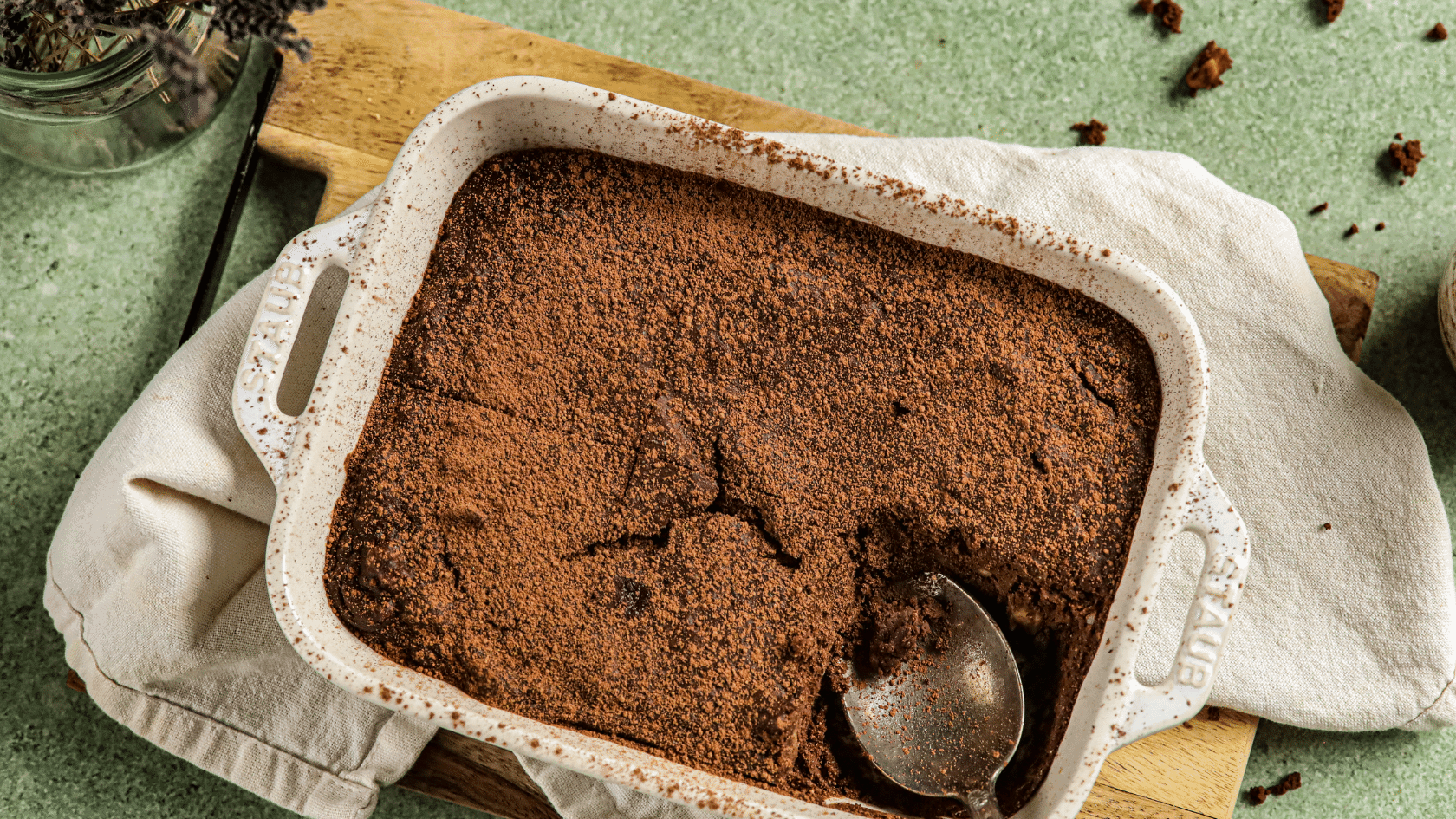 Brownies met aubergine en courgette