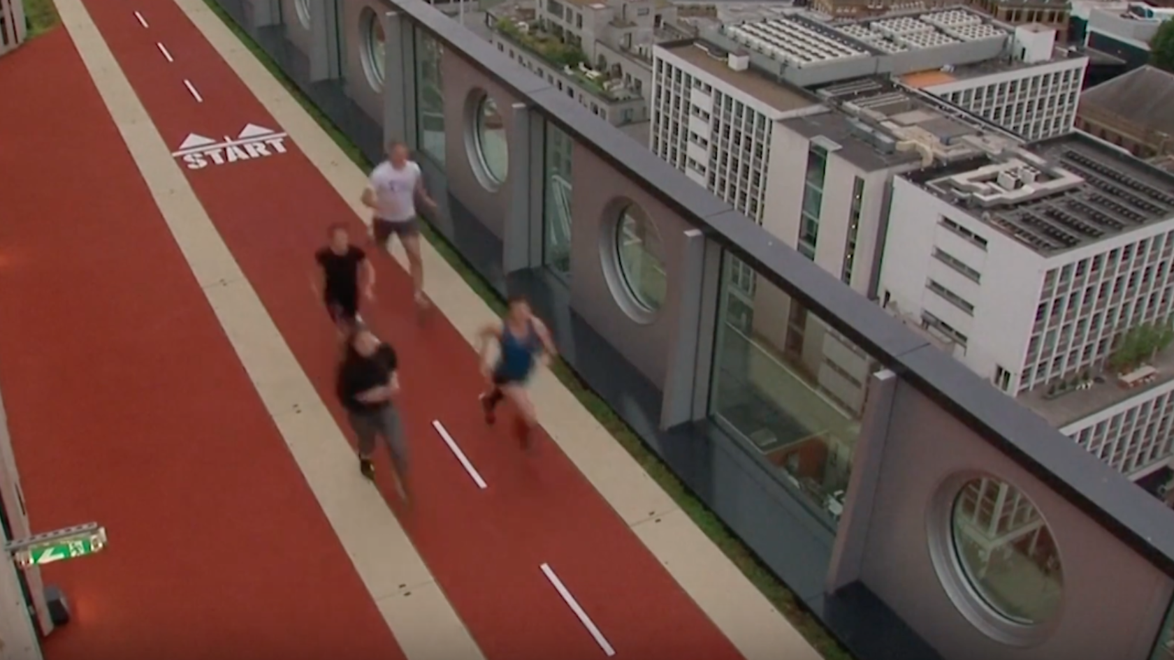 Lunchpauze? Even hardlopen op het kantoordak