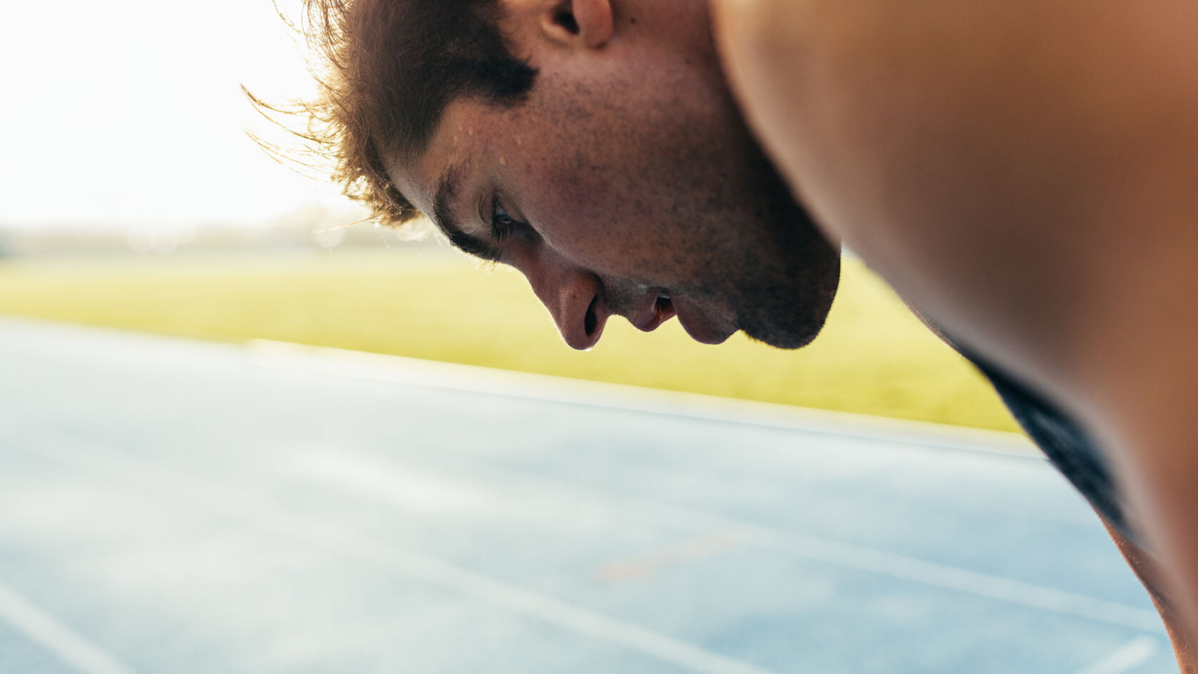 Hoesten na de eindstreep