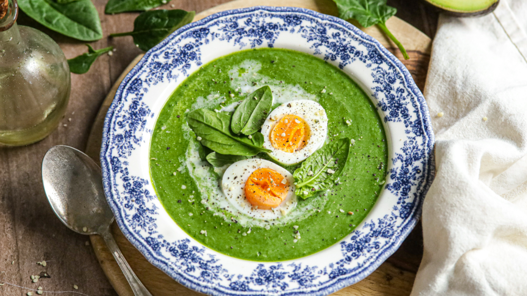 Recept: koude soep met avocado en spinazie