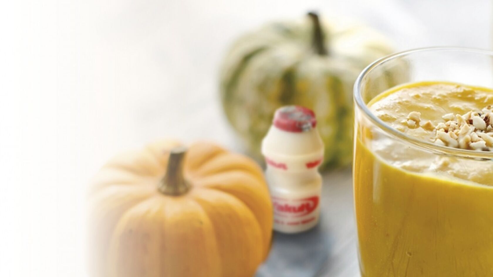 Pompoensmoothie: lekker voor na een bostraining!