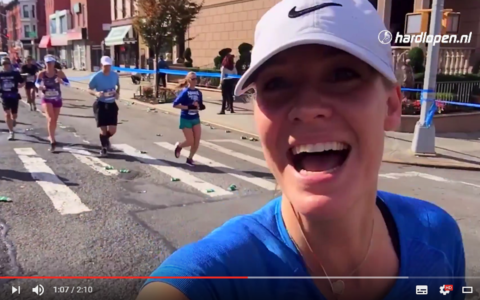 Vlogger Annemerel de Jongh bij de marathon van New York!