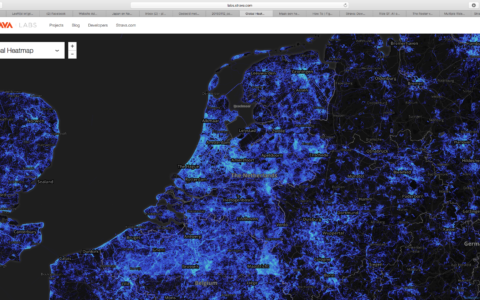 Zie met Strava Heatmap waar je vaak traint
